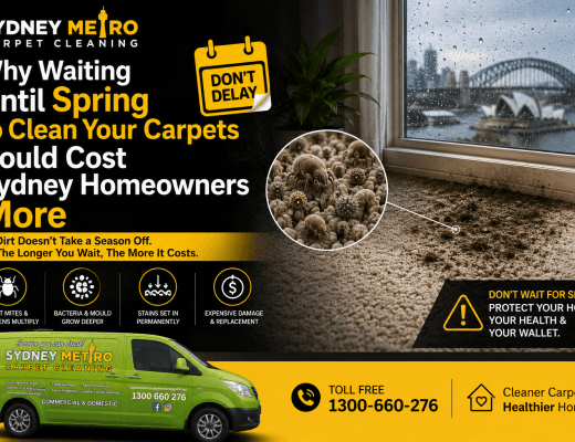 Why Waiting Until Spring to Clean Your Carpets Could Cost Sydney Homeowners More